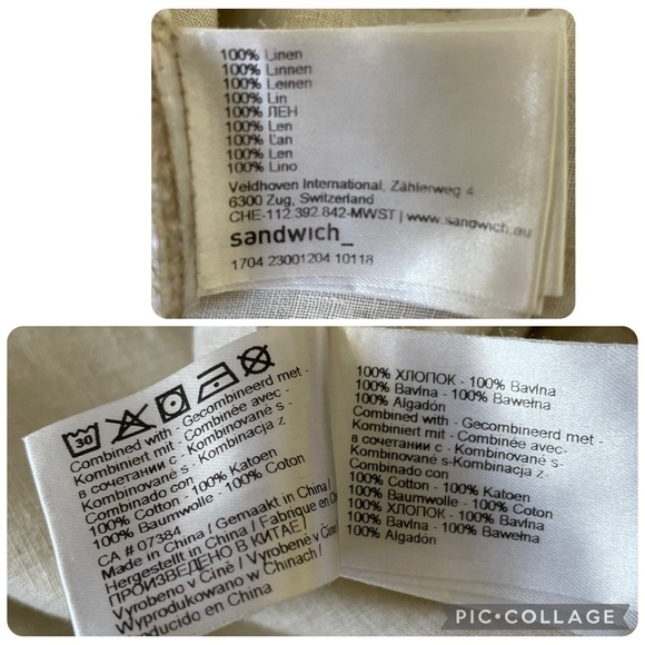 Sandwich Linen Dress EU 38 Beige Minimalist Shift Tie Waist Pockets Neutral - Picture 13 of 14